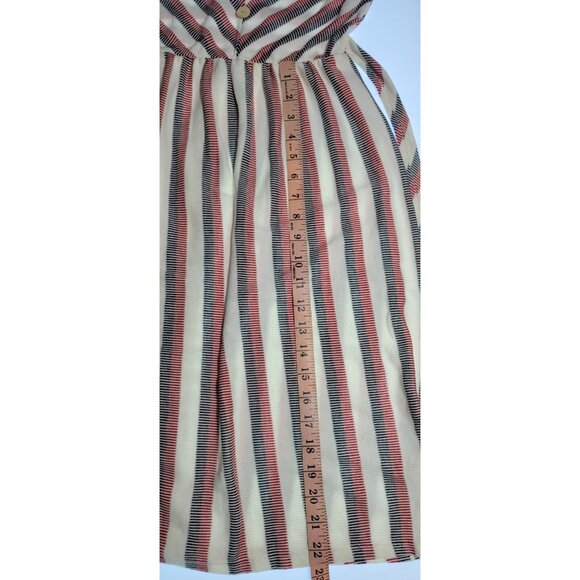 Caution to the Wind Dress Large Sleeveless Ribbed Layered Striped Stretch - Picture 7 of 8